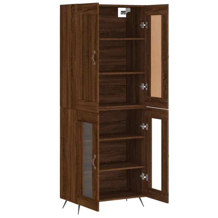 Dulap înalt, stejar maro, 69,5x34x180 cm, lemn compozit WALTI