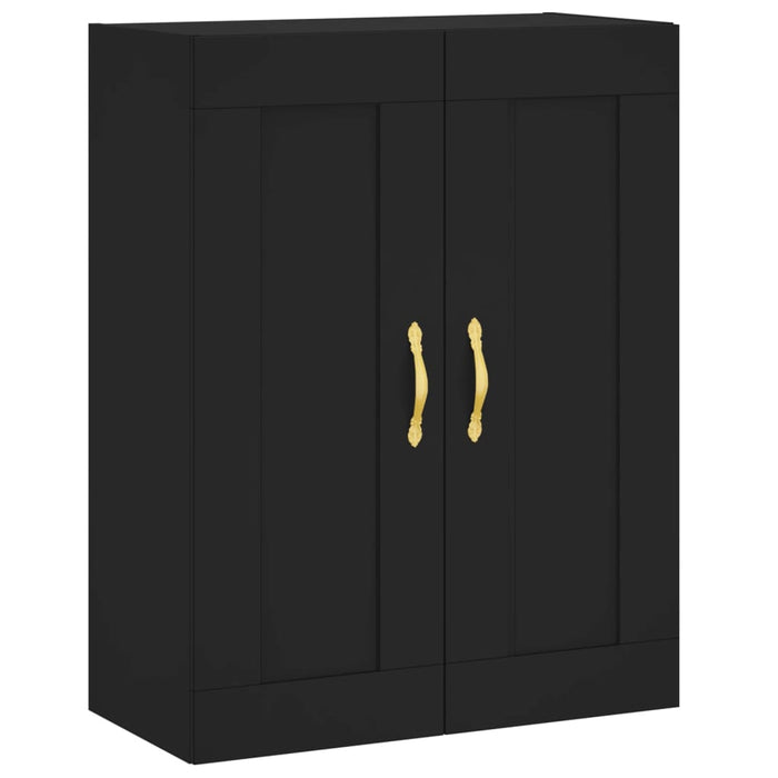 Dulap înalt, negru, 69,5x34x180 cm, lemn compozit WALTI