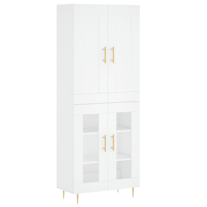 Dulap înalt, alb, 69,5x34x180 cm, lemn compozit WALTI