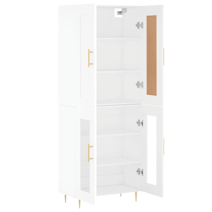 Dulap înalt, alb, 69,5x34x180 cm, lemn compozit WALTI