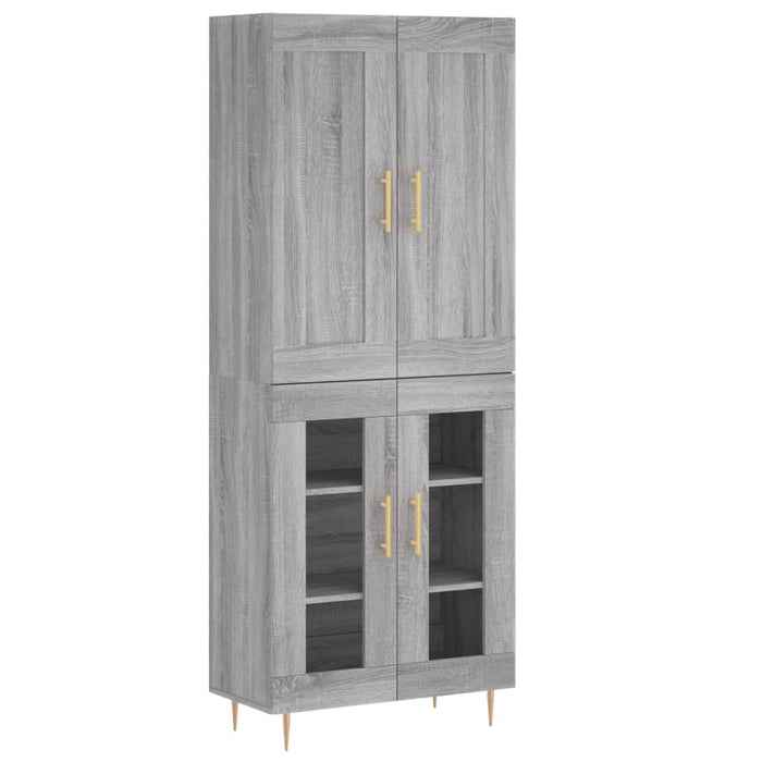 Dulap înalt, gri sonoma, 69,5x34x180 cm, lemn compozit WALTI