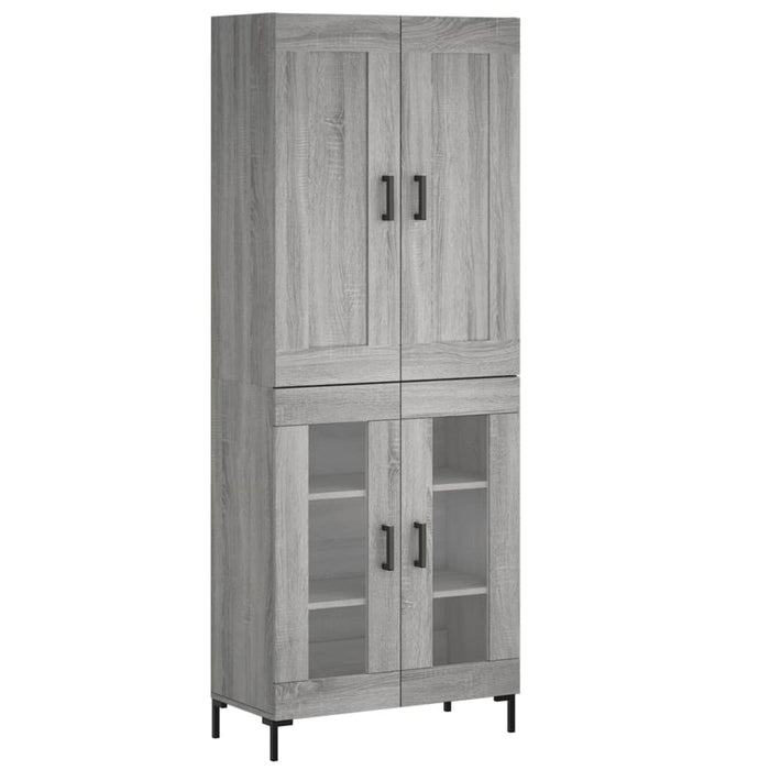 Dulap înalt, gri sonoma, 69,5x34x180 cm, lemn compozit WALTI