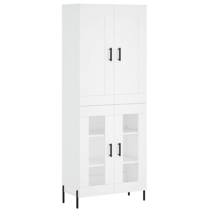Dulap înalt, alb, 69,5x34x180 cm, lemn compozit WALTI