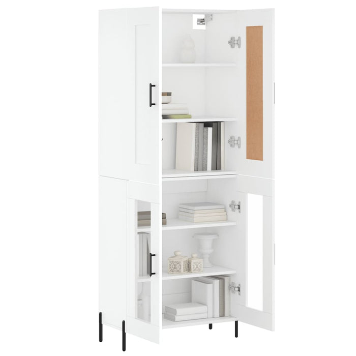 Dulap înalt, alb, 69,5x34x180 cm, lemn compozit WALTI