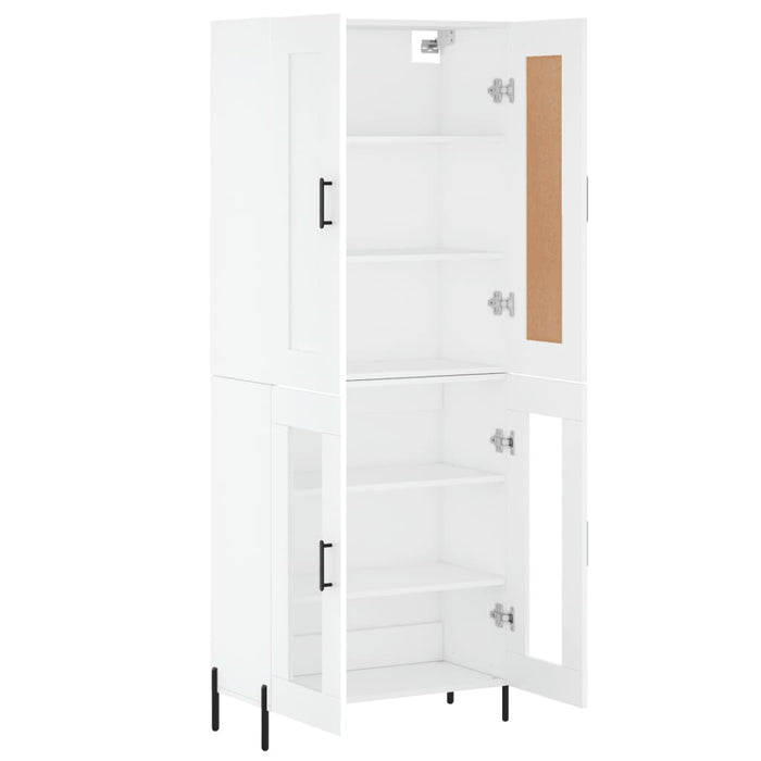 Dulap înalt, alb, 69,5x34x180 cm, lemn compozit WALTI