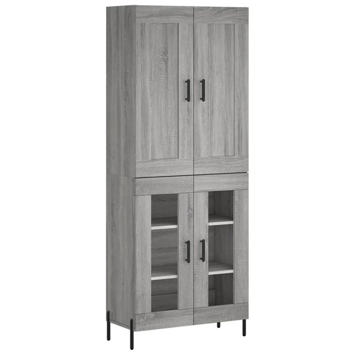 Dulap înalt, gri sonoma, 69,5x34x180 cm, lemn compozit WALTI