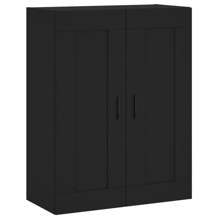 Dulap înalt, negru, 69,5x34x180 cm, lemn compozit WALTI