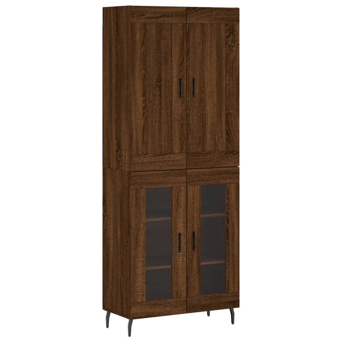 Dulap înalt, stejar maro, 69,5x34x180 cm, lemn compozit WALTI