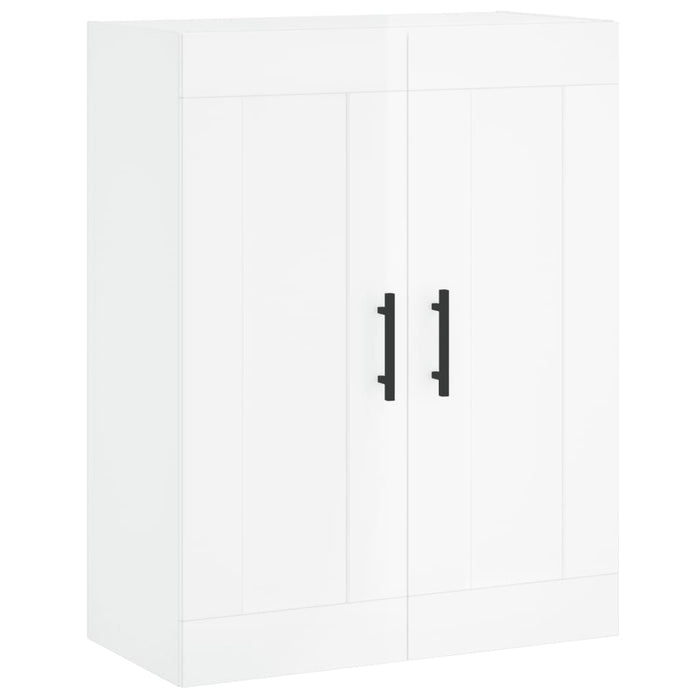 Dulap înalt, alb extralucios, 69,5x34x180 cm, lemn compozit WALTI