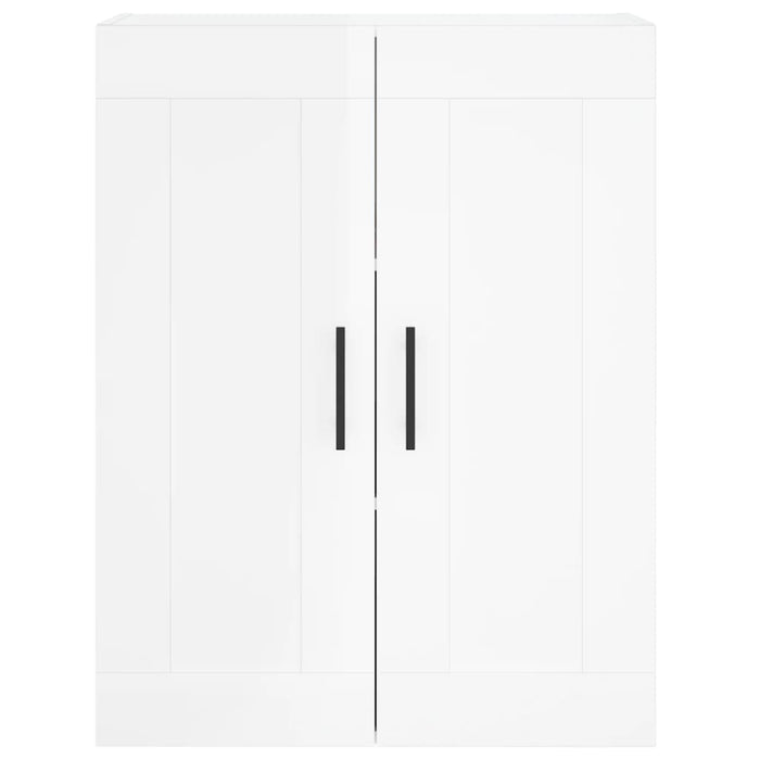Dulap înalt, alb extralucios, 69,5x34x180 cm, lemn compozit WALTI