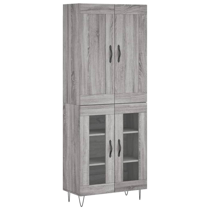 Dulap înalt, gri sonoma, 69,5x34x180 cm, lemn compozit - WALTI WALTI