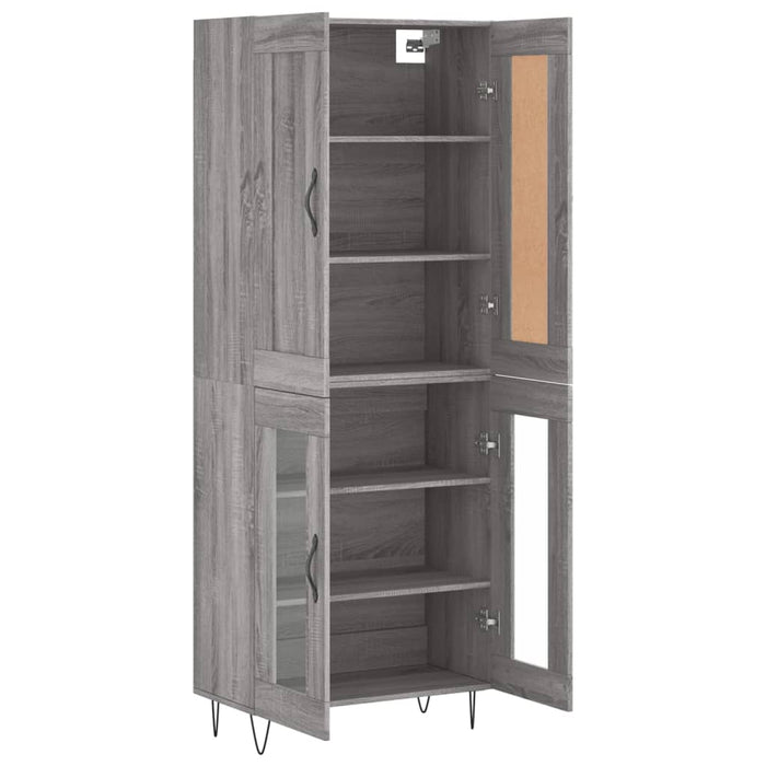 Dulap înalt, gri sonoma, 69,5x34x180 cm, lemn compozit - WALTI WALTI