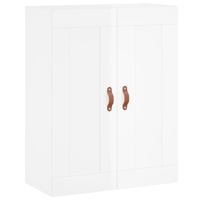 Dulap înalt, alb extralucios, 69,5x34x180 cm, lemn compozit WALTI