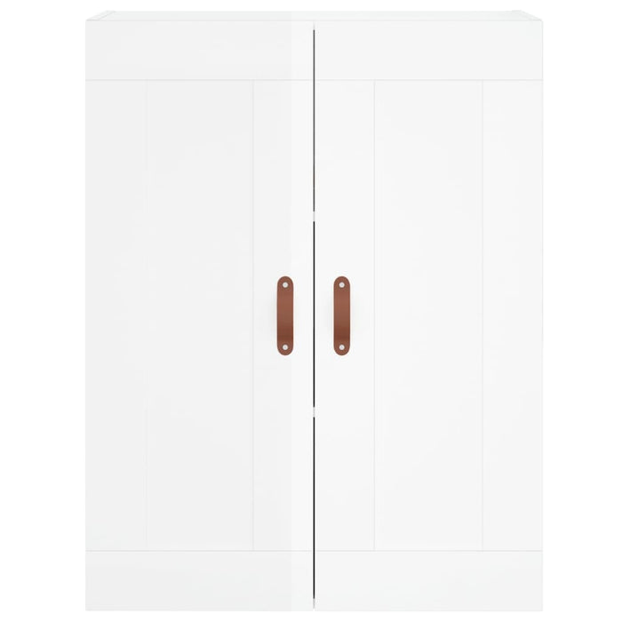 Dulap înalt, alb extralucios, 69,5x34x180 cm, lemn compozit WALTI