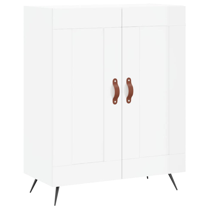 Dulap înalt, alb extralucios, 69,5x34x180 cm, lemn compozit WALTI