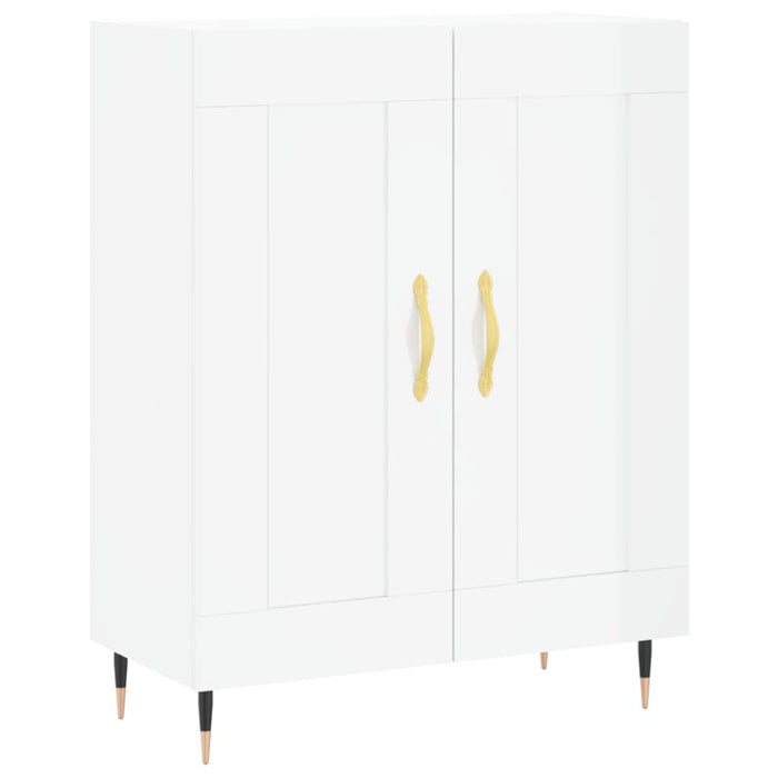 Dulap înalt, alb extralucios, 69,5x34x180 cm, lemn compozit WALTI