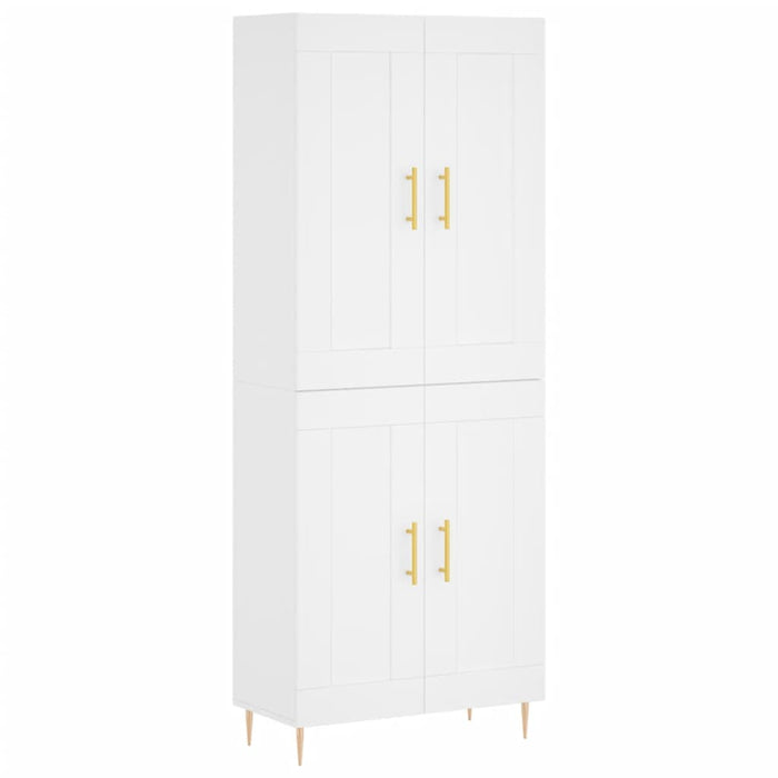 Dulap înalt, alb, 69,5x34x180 cm, lemn compozit - WALTI WALTI