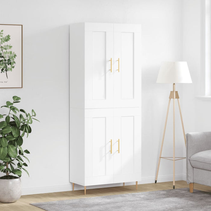 Dulap înalt, alb, 69,5x34x180 cm, lemn compozit - WALTI WALTI
