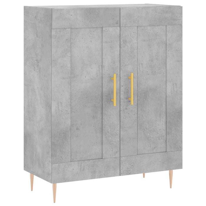 Dulap înalt, gri beton, 69,5x34x180, lemn compozit WALTI