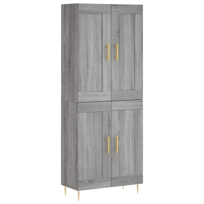Dulap înalt, gri sonoma, 69,5x34x180 cm, lemn compozit WALTI