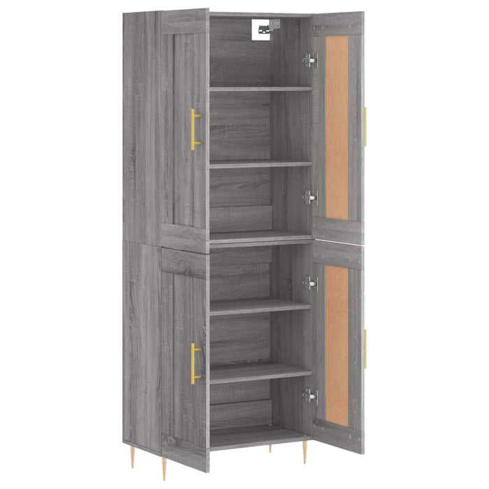 Dulap înalt, gri sonoma, 69,5x34x180 cm, lemn compozit WALTI