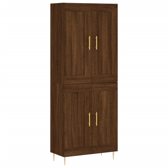 Dulap înalt, stejar maro, 69,5x34x180 cm, lemn compozit WALTI