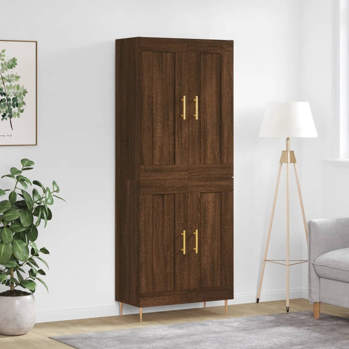 Dulap înalt, stejar maro, 69,5x34x180 cm, lemn compozit WALTI