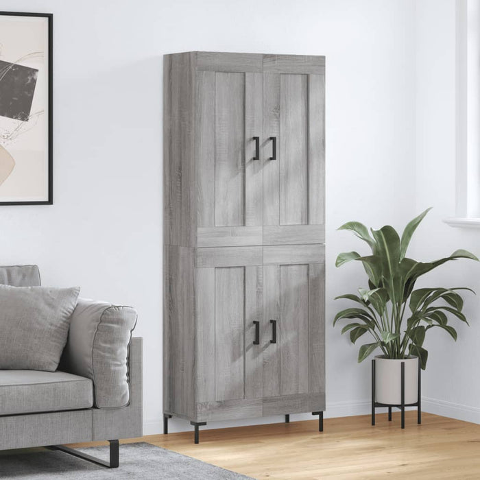 Dulap înalt, gri sonoma, 69,5x34x180 cm, lemn compozit - WALTI WALTI
