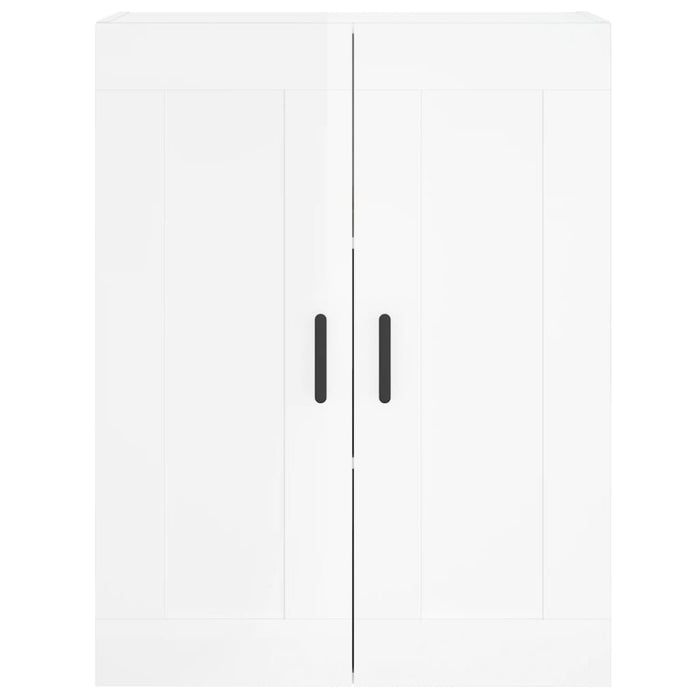 Dulap înalt, alb extralucios, 69,5x34x180 cm, lemn compozit WALTI