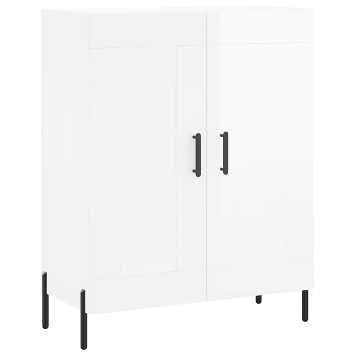 Dulap înalt, alb extralucios, 69,5x34x180 cm, lemn compozit WALTI