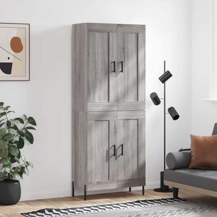 Dulap înalt, gri sonoma, 69,5x34x180 cm, lemn compozit - WALTI WALTI