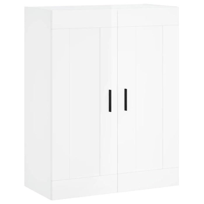 Dulap înalt, alb extralucios, 69,5x34x180 cm, lemn compozit WALTI