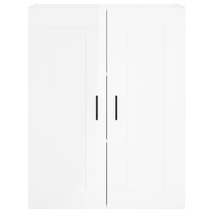 Dulap înalt, alb extralucios, 69,5x34x180 cm, lemn compozit WALTI
