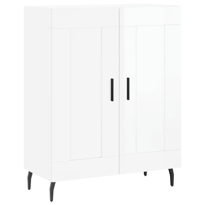 Dulap înalt, alb extralucios, 69,5x34x180 cm, lemn compozit WALTI