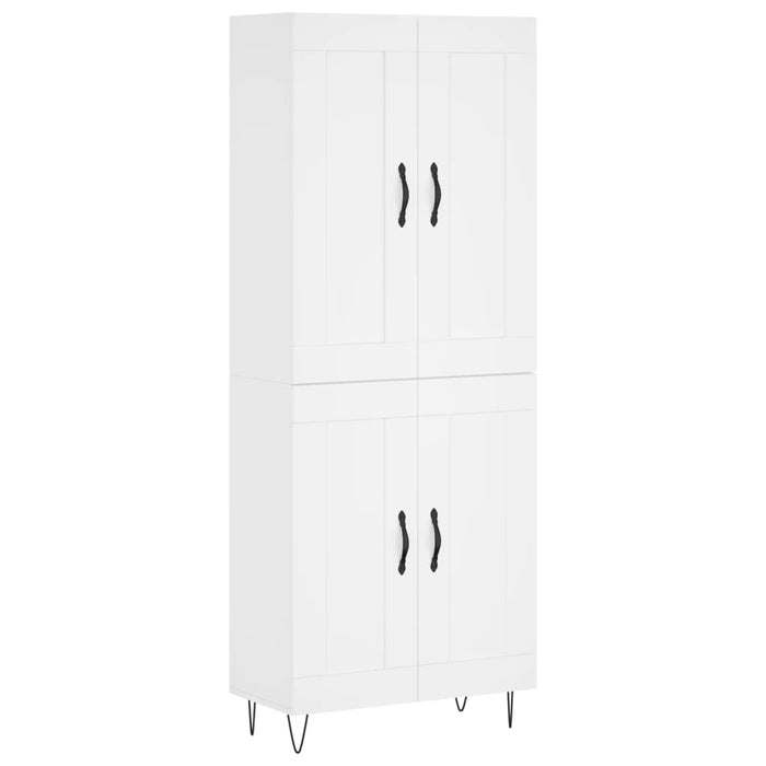 Dulap înalt, alb, 69,5x34x180 cm, lemn compozit - WALTI WALTI