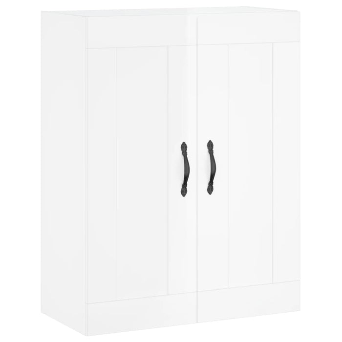 Dulap înalt, alb extralucios, 69,5x34x180 cm, lemn compozit WALTI