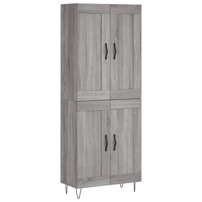 Dulap înalt, gri sonoma, 69,5x34x180 cm, lemn compozit WALTI