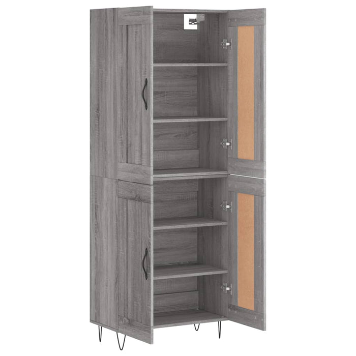 Dulap înalt, gri sonoma, 69,5x34x180 cm, lemn compozit WALTI