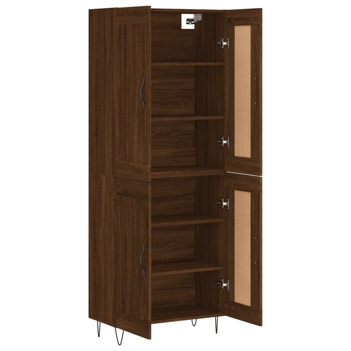 Dulap înalt, stejar maro, 69,5x34x180 cm, lemn compozit WALTI