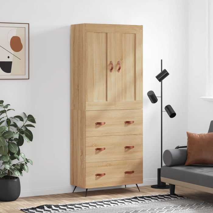 Dulap înalt, stejar sonoma, 69,5x34x180 cm, lemn compozit WALTI