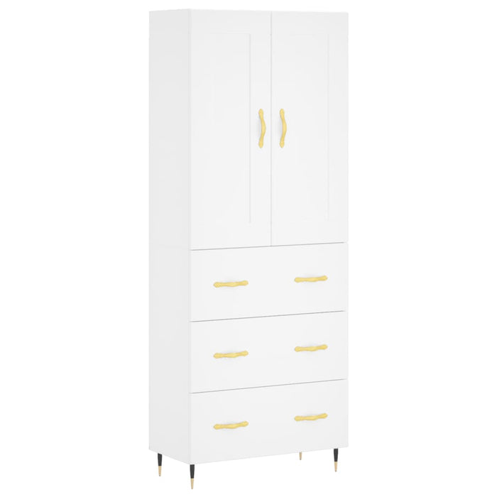 Dulap înalt, alb, 69,5x34x180 cm, lemn compozit WALTI