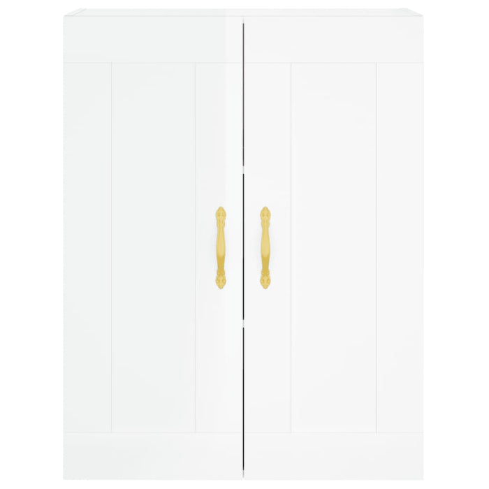 Dulap înalt, alb extralucios, 69,5x34x180 cm, lemn compozit WALTI