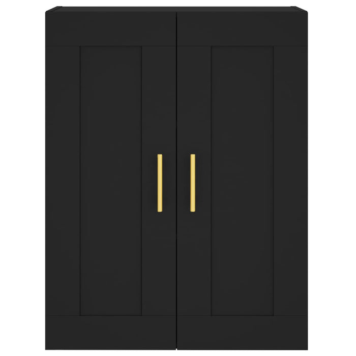Dulap înalt, negru, 69,5x34x180 cm, lemn compozit WALTI