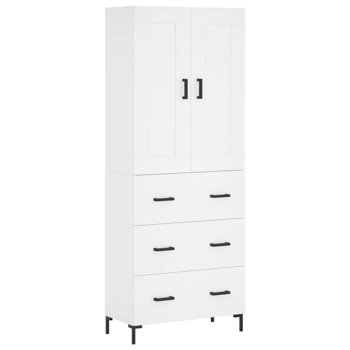 Dulap înalt, alb, 69,5x34x180 cm, lemn compozit - WALTI WALTI