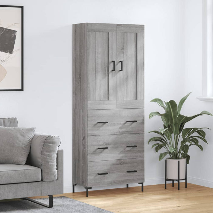Dulap înalt, gri sonoma, 69,5x34x180 cm, lemn compozit - WALTI WALTI