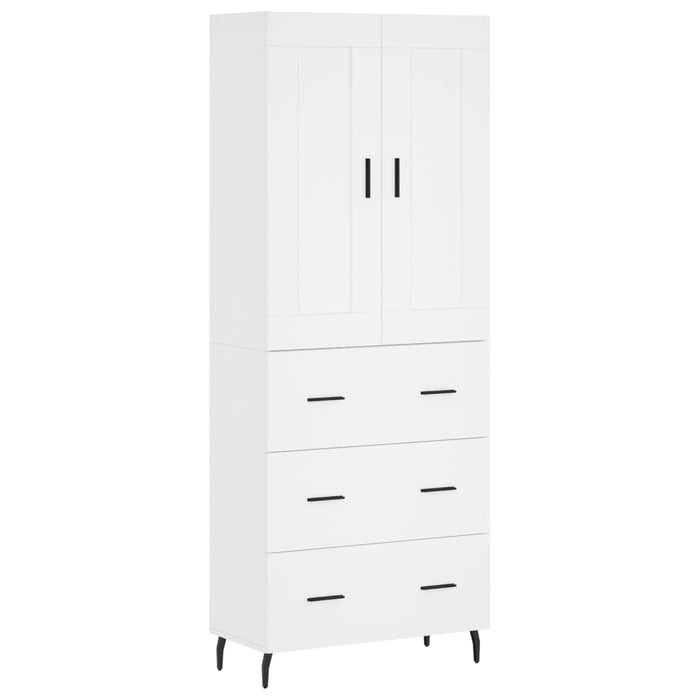 Dulap înalt, alb, 69,5x34x180 cm, lemn compozit - WALTI WALTI