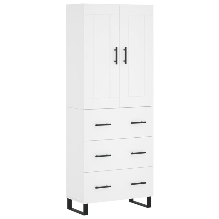Dulap înalt, alb, 69,5x34x180 cm, lemn compozit - WALTI WALTI