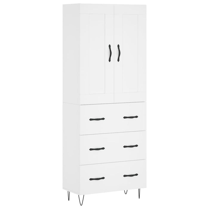 Dulap înalt, alb, 69,5x34x180 cm, lemn compozit - WALTI WALTI
