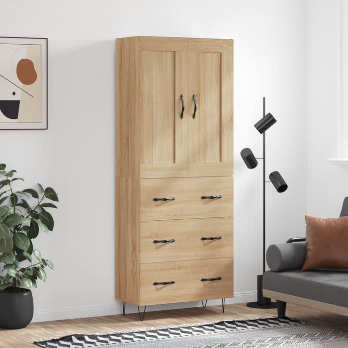 Dulap înalt, stejar sonoma, 69,5x34x180 cm, lemn compozit WALTI