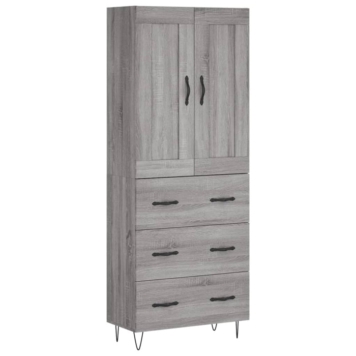 Dulap înalt, gri sonoma, 69,5x34x180 cm, lemn compozit - WALTI WALTI